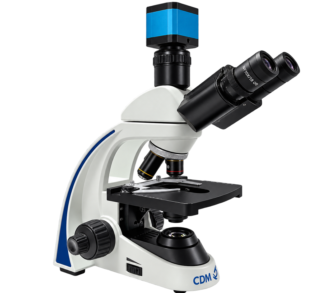 Microscopio Triocular biológico con cámara HD,  CDM