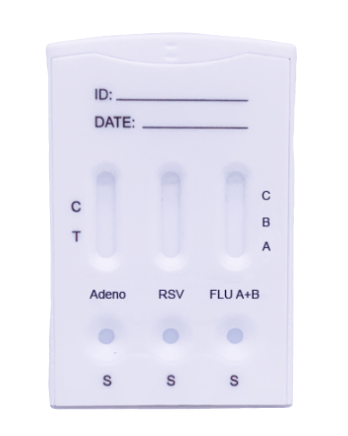 Prueba Rápida para la detección de Adenovirus, RSV, Influenza A+B