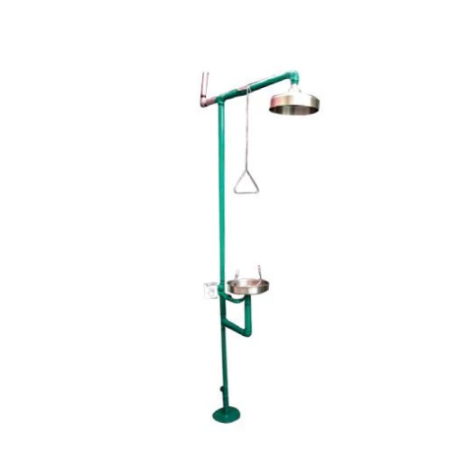 Regadera con lavaojos de galvanizado. Modelo CVQ-110C