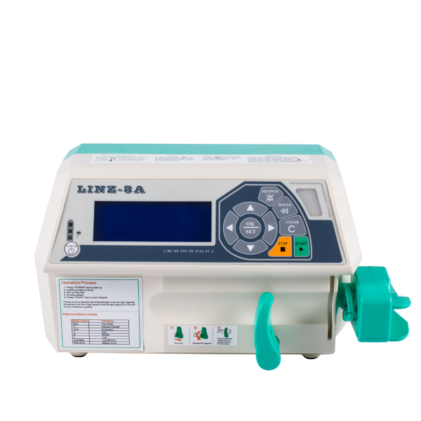Bomba de infusión de jeringa. Modelo LINZ-8A. Marca:hlab