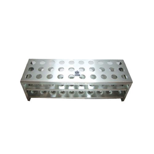 Gradilla de acero inoxidable sin orejas 24 lugares. Modelo AE045-B. Marca: aesa