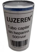 Tubo capilar sin heparina 500 vial