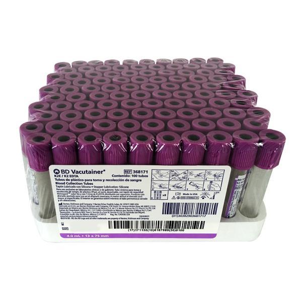 Tubo lila para toma de muestra. Modelo 368171. Marca: BD