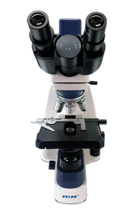 Microscopio binocular biológico con cámara digital. Modelo VE-BC1. Marca: velab