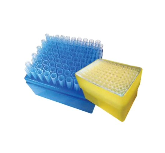 Rack con puntas para micropipetas de 2-200ul. Modelo PE1024
