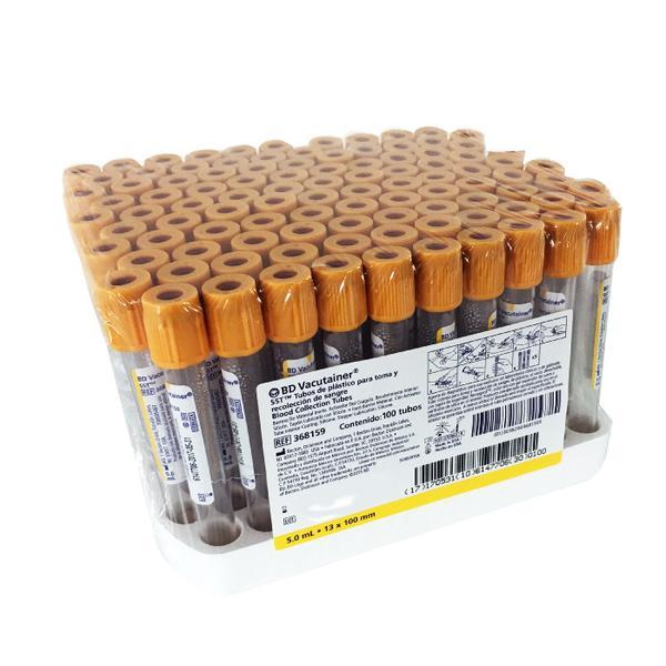 Tubo dorado para toma de muestra. Modelo 368159. Marca: BD
