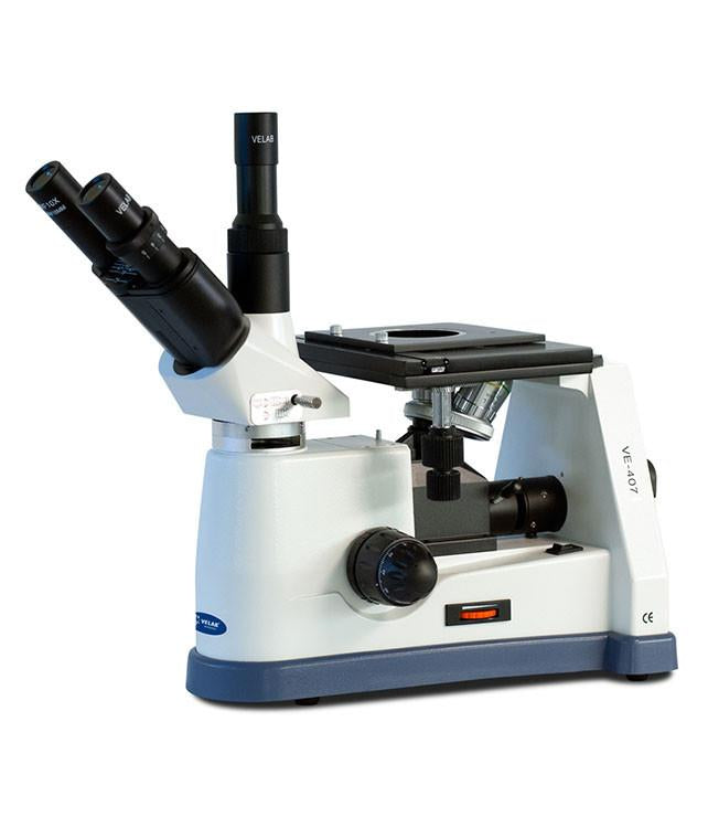Microscopio metalográfico invertido. Modelo VE-407. Marca: velab