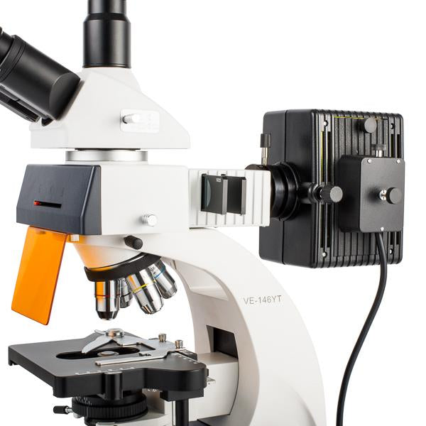 Microscopio de epifluorescencia. Modelo VE-146YT. Marca: velab