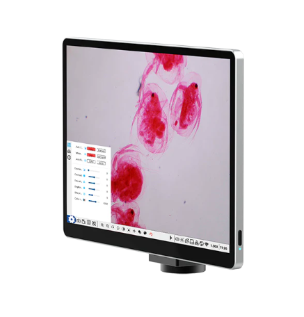 Tablet con cámara integrada para microscopio.