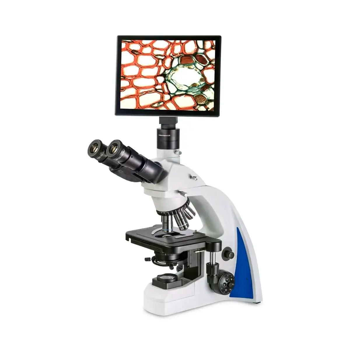 Microscopio Trinocular Prisma 400-LCD con Pantalla. Marca: ICB