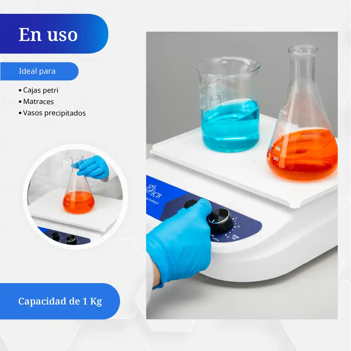 Agitador Orbital Analógico para Microbiología Aplicaciones
