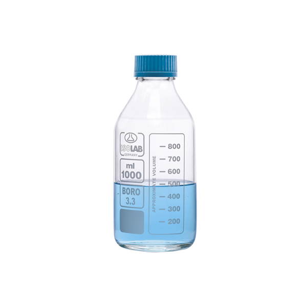 Botella de vidrio con tapa de rosca