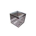 Cesto de metal galvanizado rectangular 25x25x15cm. Modelo AE009-D. Marca: aesa